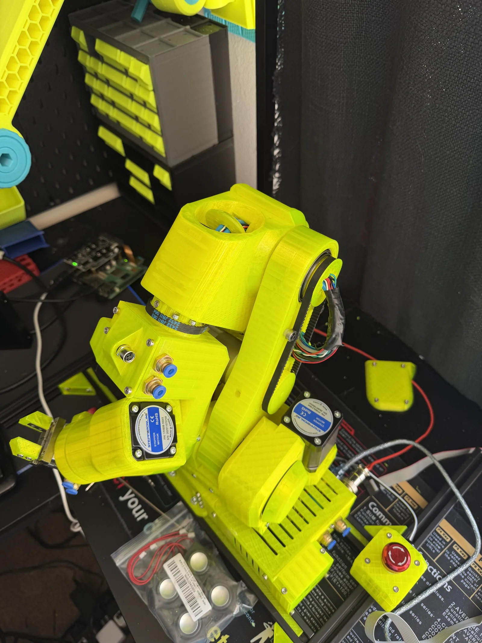 Close view of VOLT's shoulder and upper arm in yellow